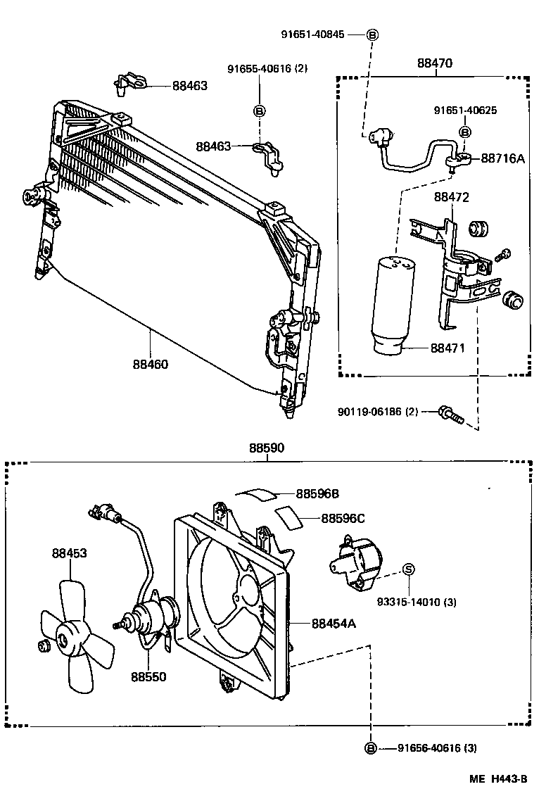 Toyota 88453-32030 FAN, COOLING (FOR CONDENSER)