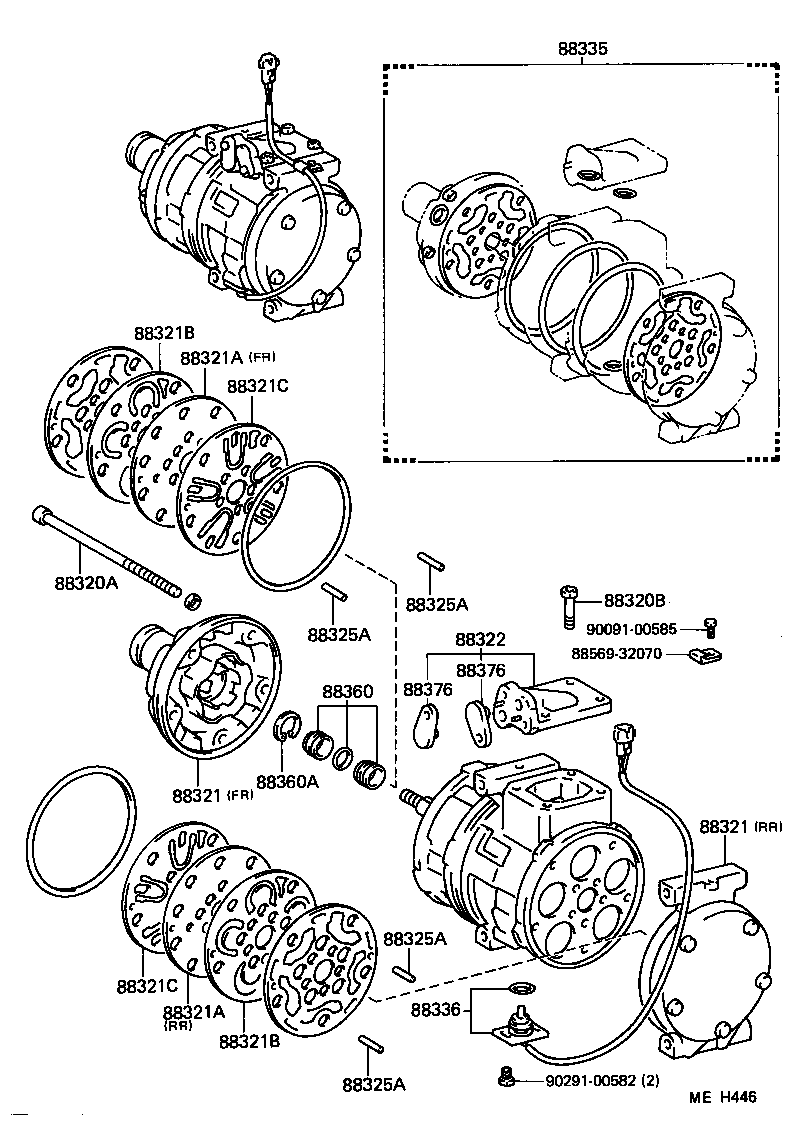 88360-14040 SEAL ASSY, COOLER COMPRESSOR SHAFT product image