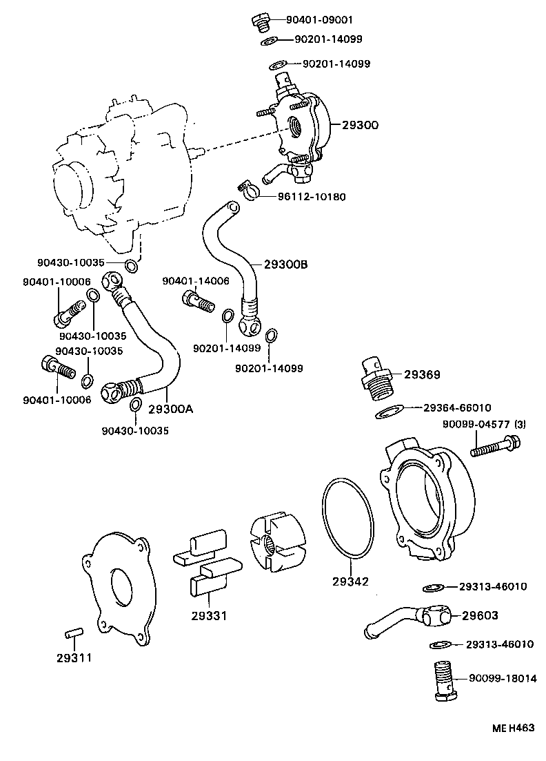 90923-02103 HOSE, VACUUM PUMP OIL INLET product image
