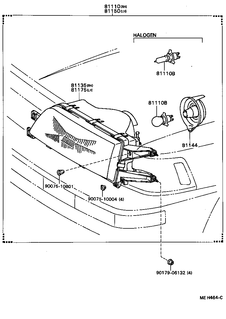 81150-32191 HEADLAMP ASSY, LH product image