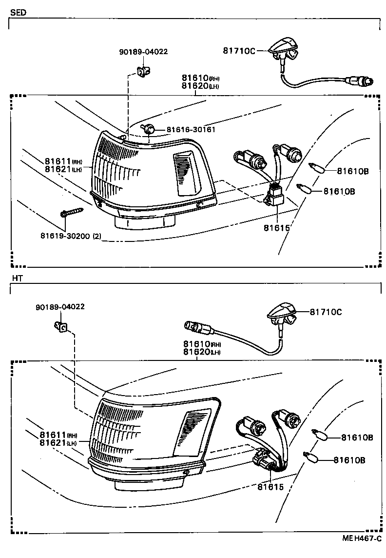 81615-32090 SOCKET AND WIRE, CLEARANCE LAMP product image