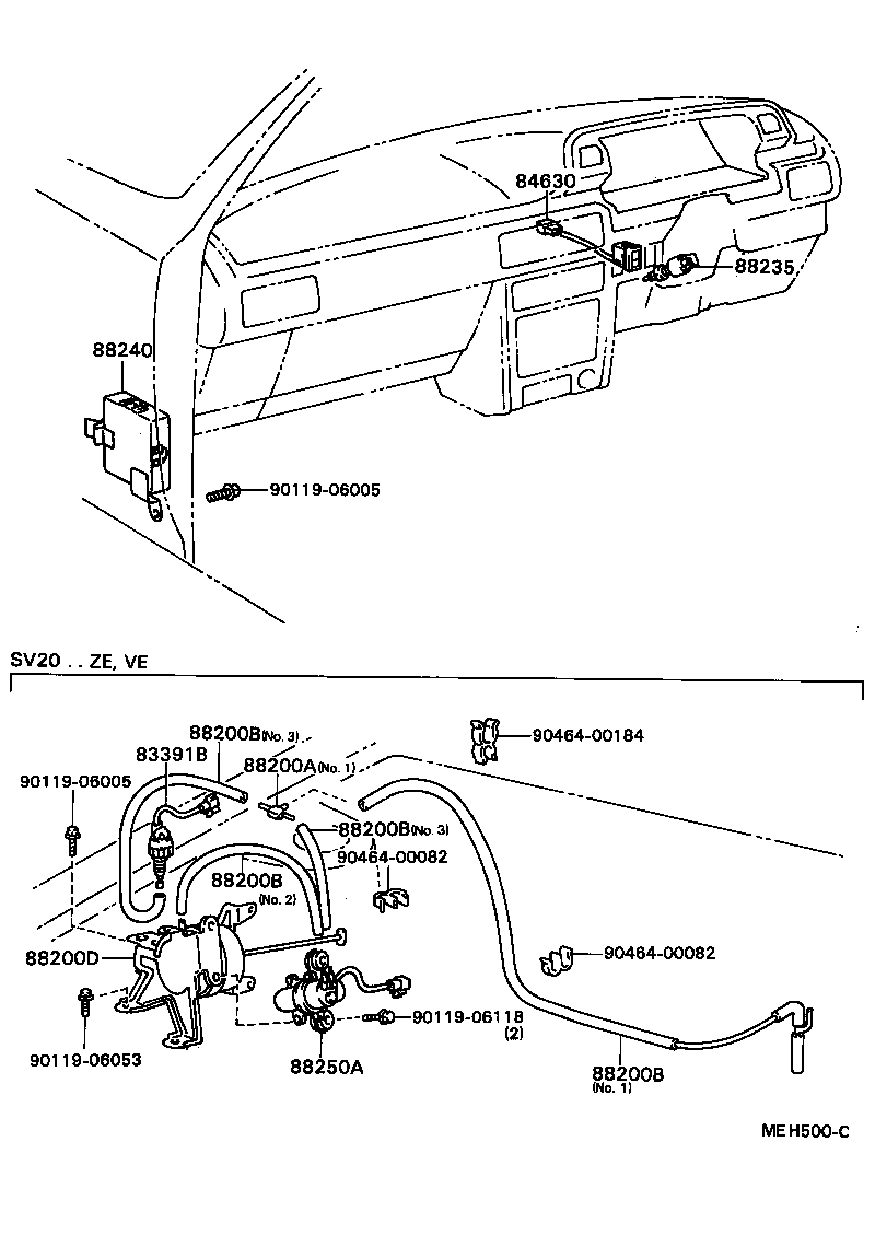 88283-32020 HOSE, CRUISE CONTROL VACUUM product image