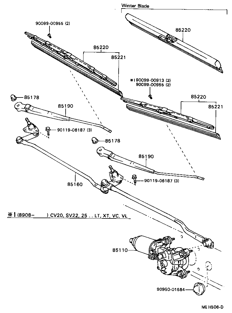 85210-32171 ARM ASSY, WINDSHIELD WIPER product image