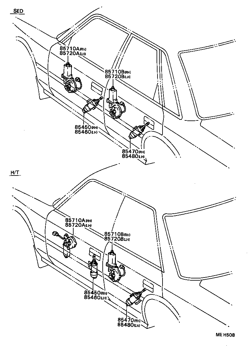 85710-32060 MOTOR ASSY, POWER WINDOW REGULATOR, FRONT LH product image