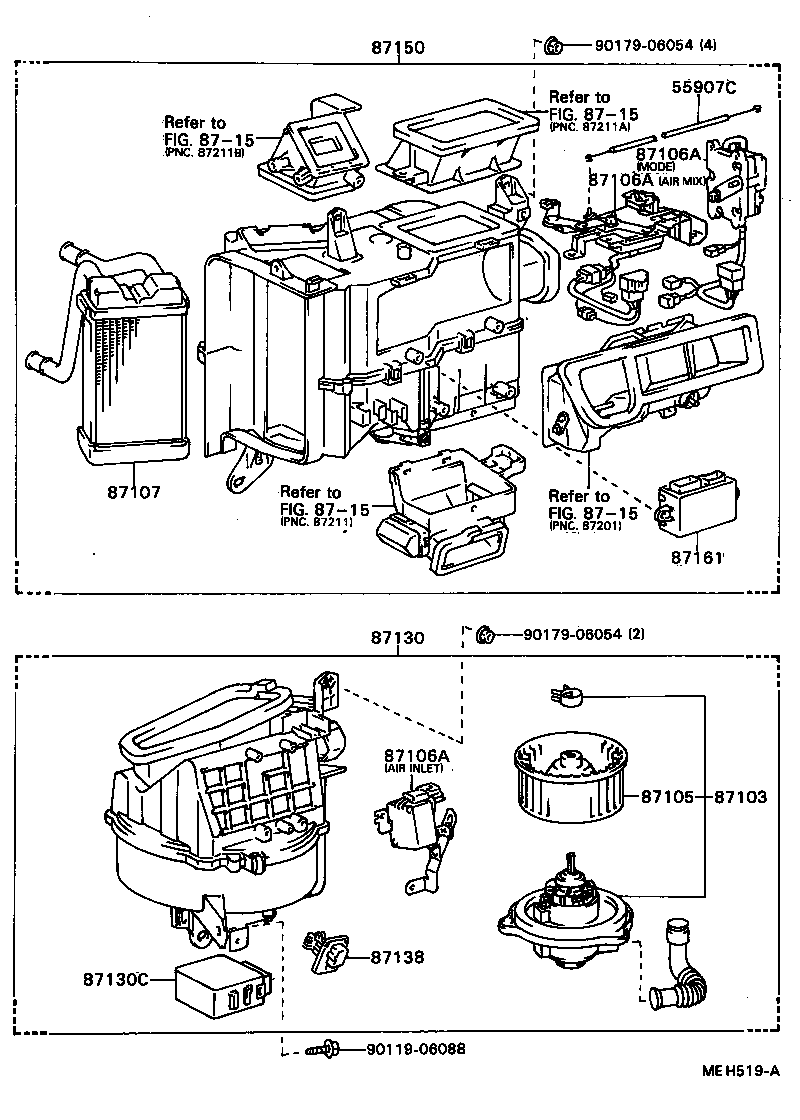 87150-32110 RADIATOR ASSY, HEATER product image