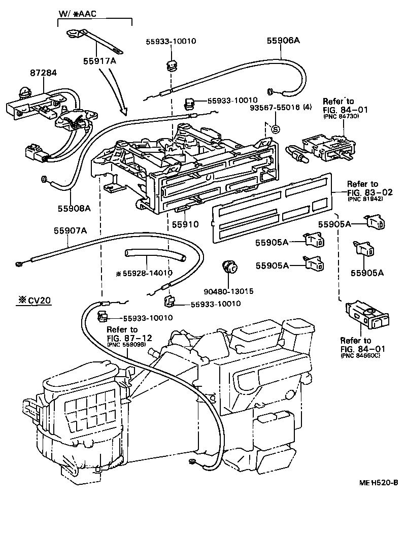 55084-32040 DUCT, AIR, SIDE NO.1 RH product image