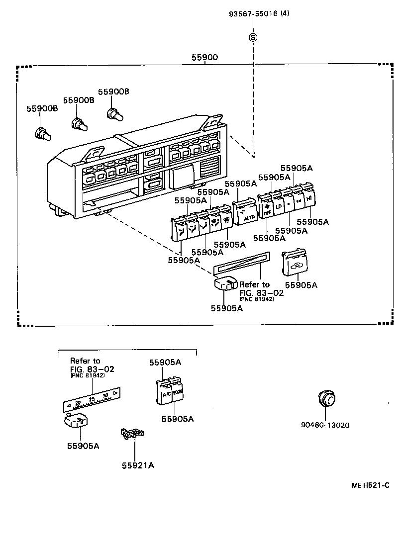 55084-32040 DUCT, AIR, SIDE NO.1 RH product image