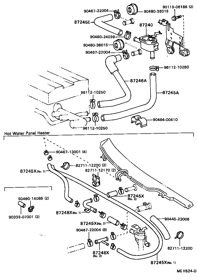 87245-32130 HOSE, HEATER WATER, OUTLET A product image