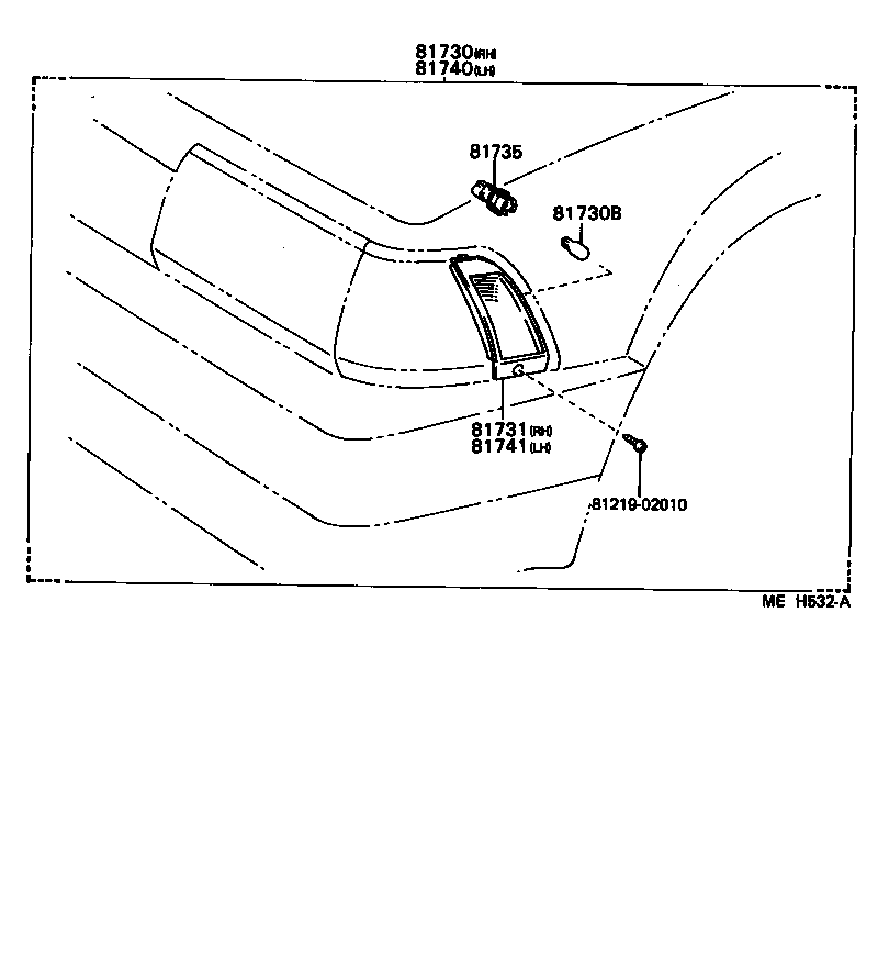 Toyota 81740-02010 LAMP ASSY, SIDE TURN SIGNAL, LH