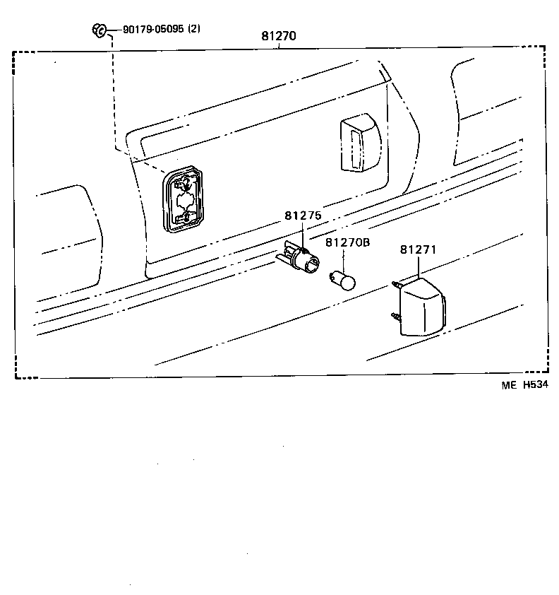 81271-02010-E2 LENS, LICENSE PLATE LAMP product image