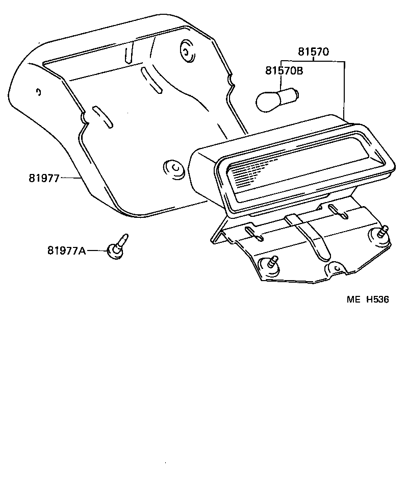 81570-02010 LAMP ASSY, CENTER STOP product image