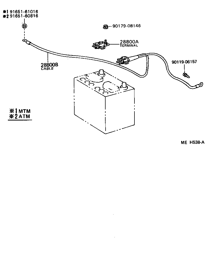 82123-01010 CABLE, BATTERY TO GROUND product image