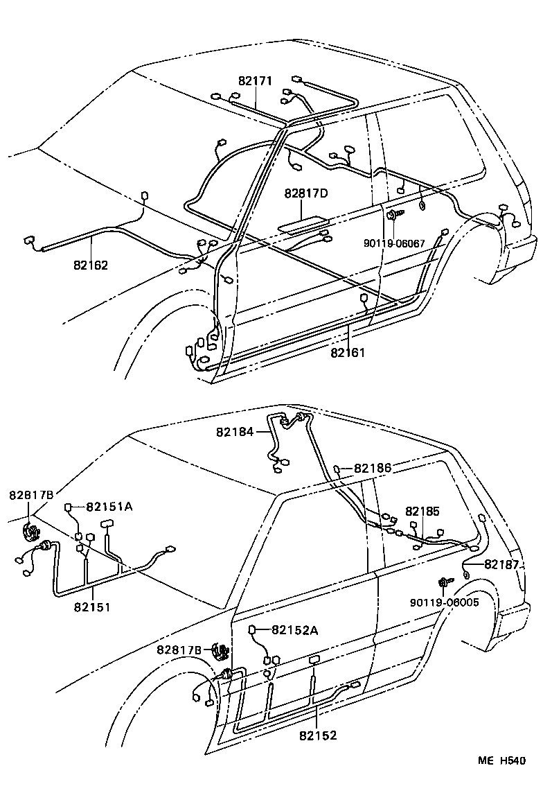 82114-01010 WIRE, ENGINE ROOM, NO.4 product image