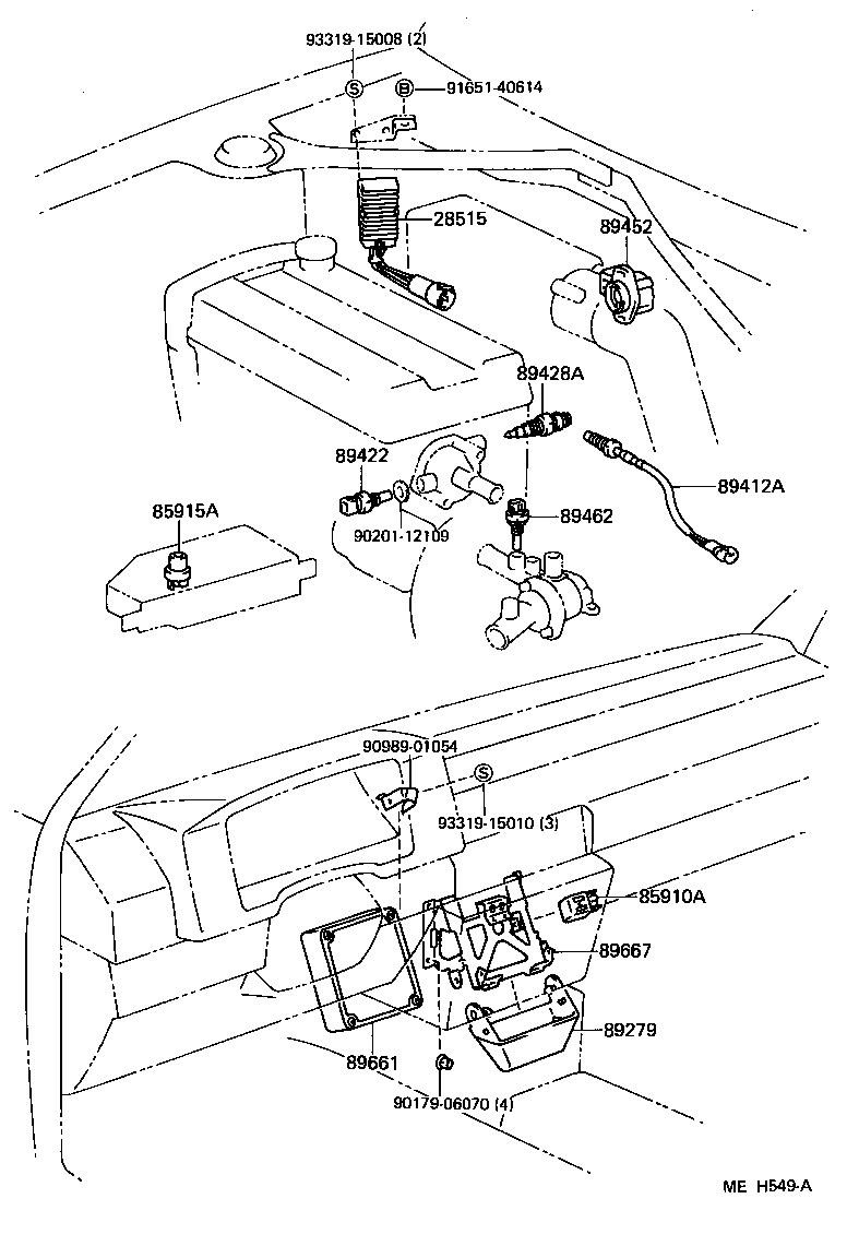 Toyota 89428-28030 SWITCH, WATER TEMPERATURE (FOR E.F.I)