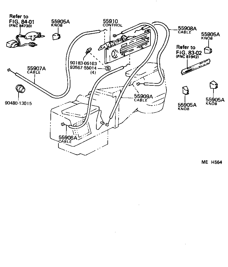 55844-01010 DUCT, AIR, SIDE NO.1 RH product image