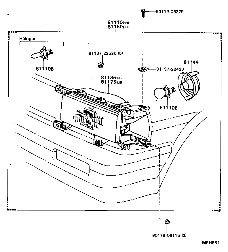 81175-22470 UNIT ASSY, HEADLAMP, LH product image