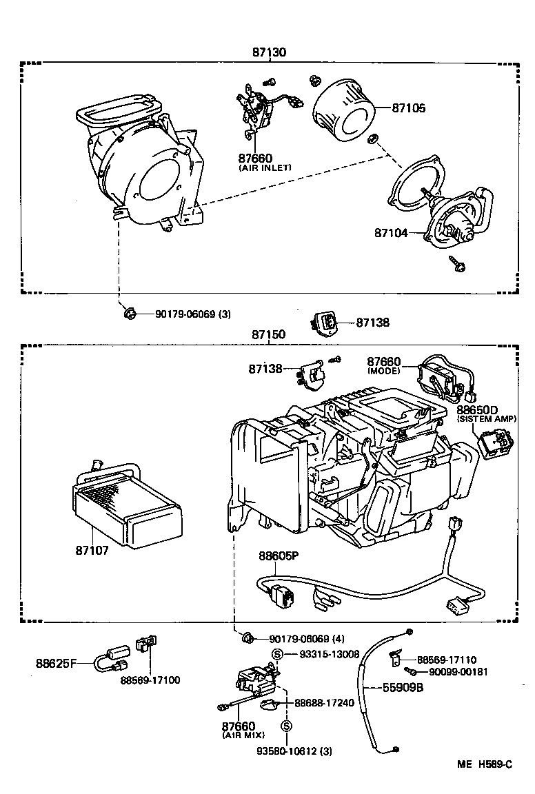 87150-17010 RADIATOR ASSY, HEATER product image