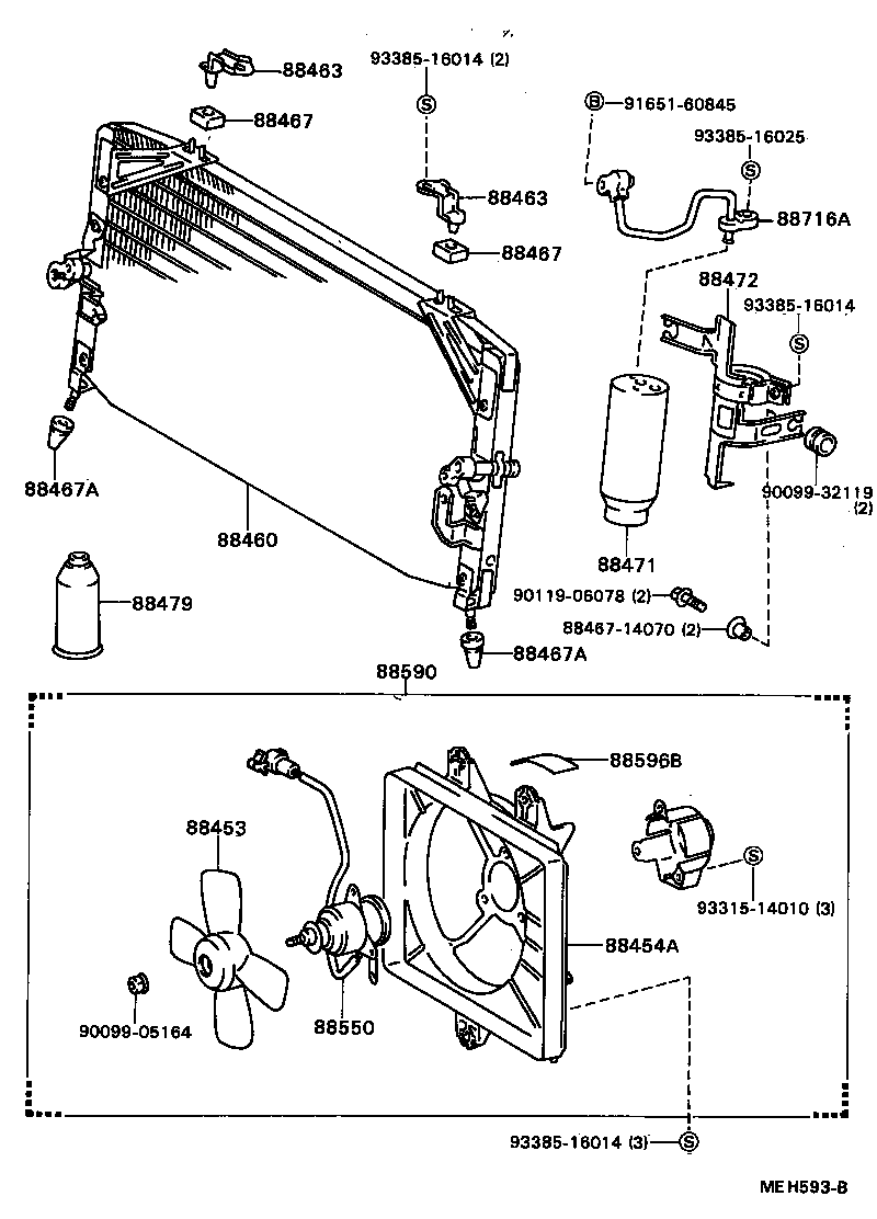 16370-64021 BLOWER ASSY, W/SHROUD product image
