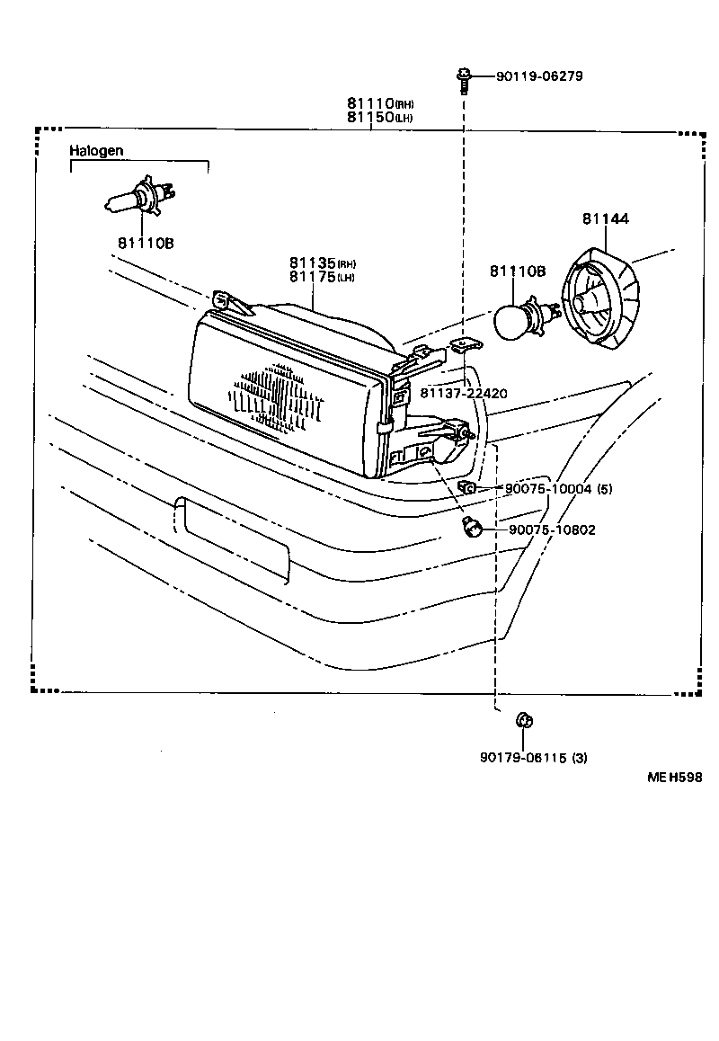 81110-80418 HEADLAMP ASSY, RH product image