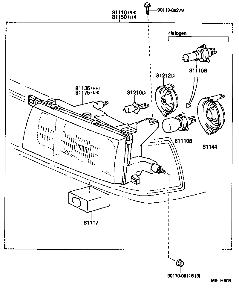 81139-91602 COVER, HEADLAMP, NO.1 product image