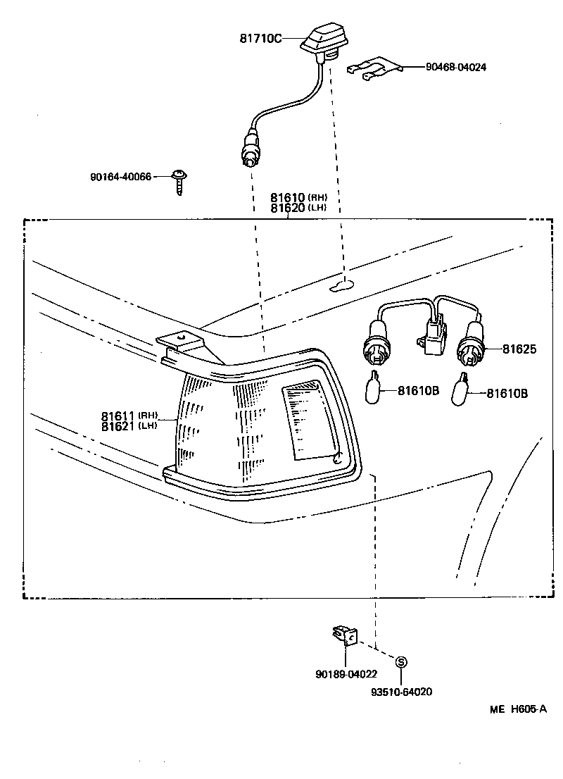 81610-29465 LAMP ASSY, PARKING & CLEARANCE, RH product image