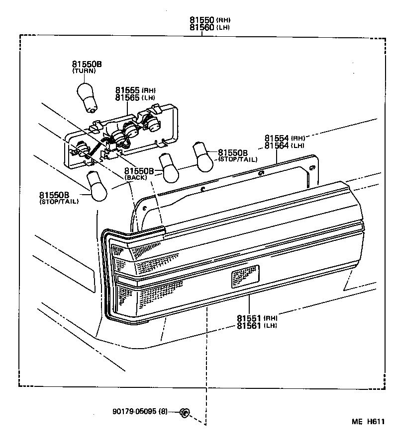 81551-22641 LENS, REAR COMBINATION LAMP, RH product image