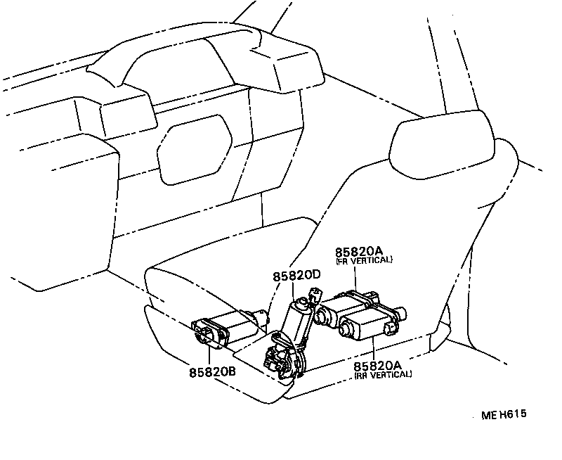 85820-22040 MOTOR ASSY, POWER SEAT (FOR FRONT RECLINING) product image