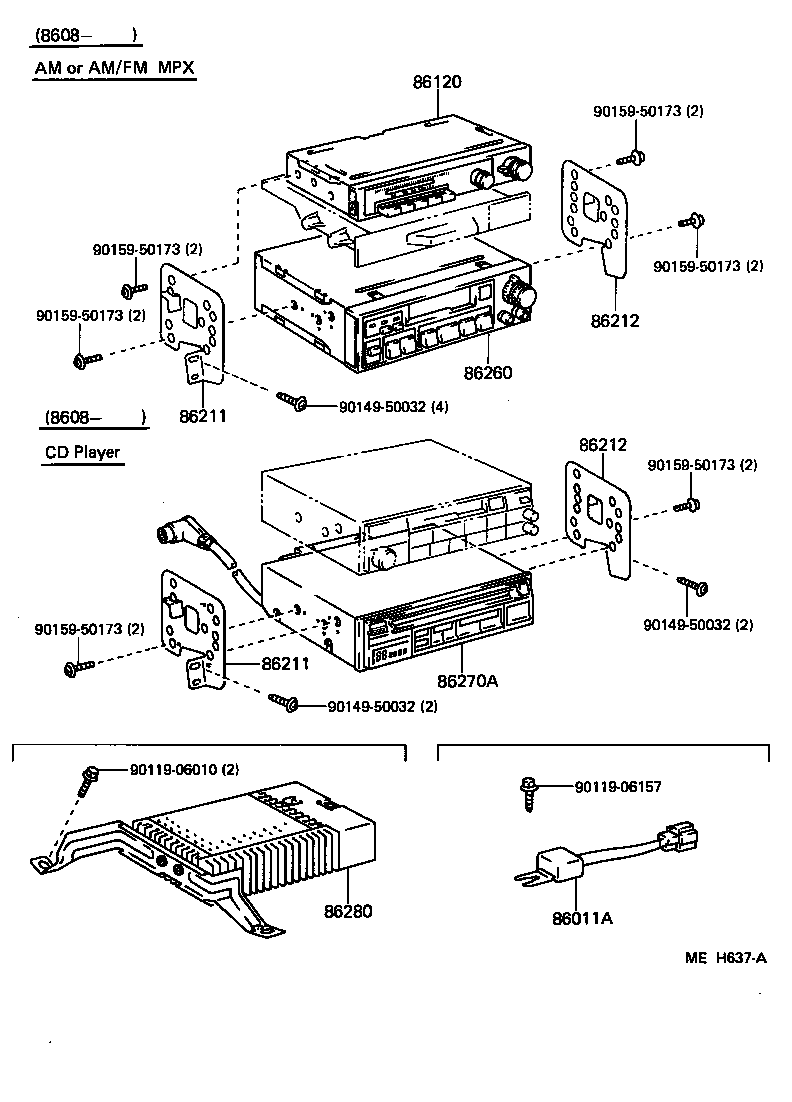86120-22650 RECEIVER ASSY, RADIO product image