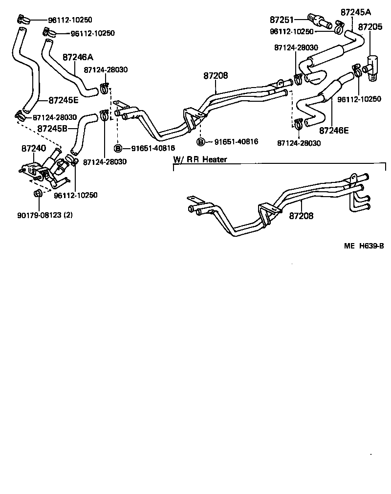 87207-95J22 PIPE SUB-ASSY, HEATER WATER, B product image