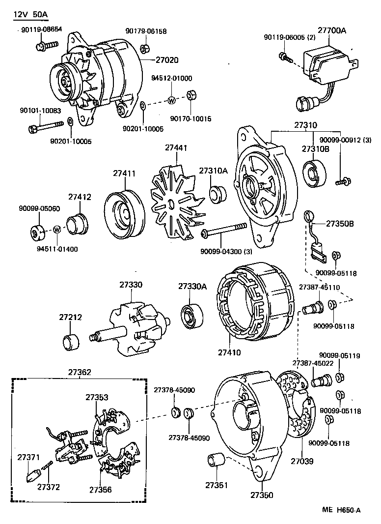 27060-35110 ALTERNATOR ASSY product image