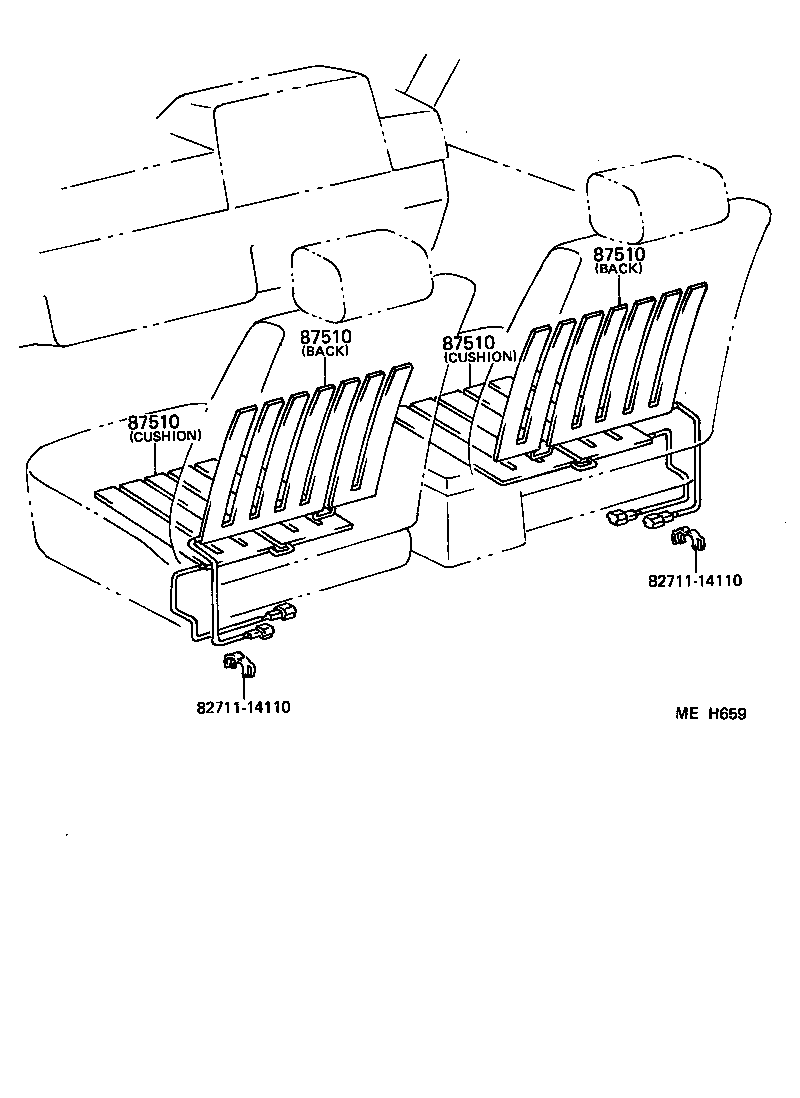87510-90A00 HEATER ASSY, SEAT product image