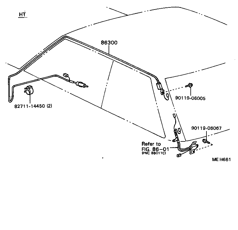 86300-32110 ANTENNA ASSY, W/HOLDER product image
