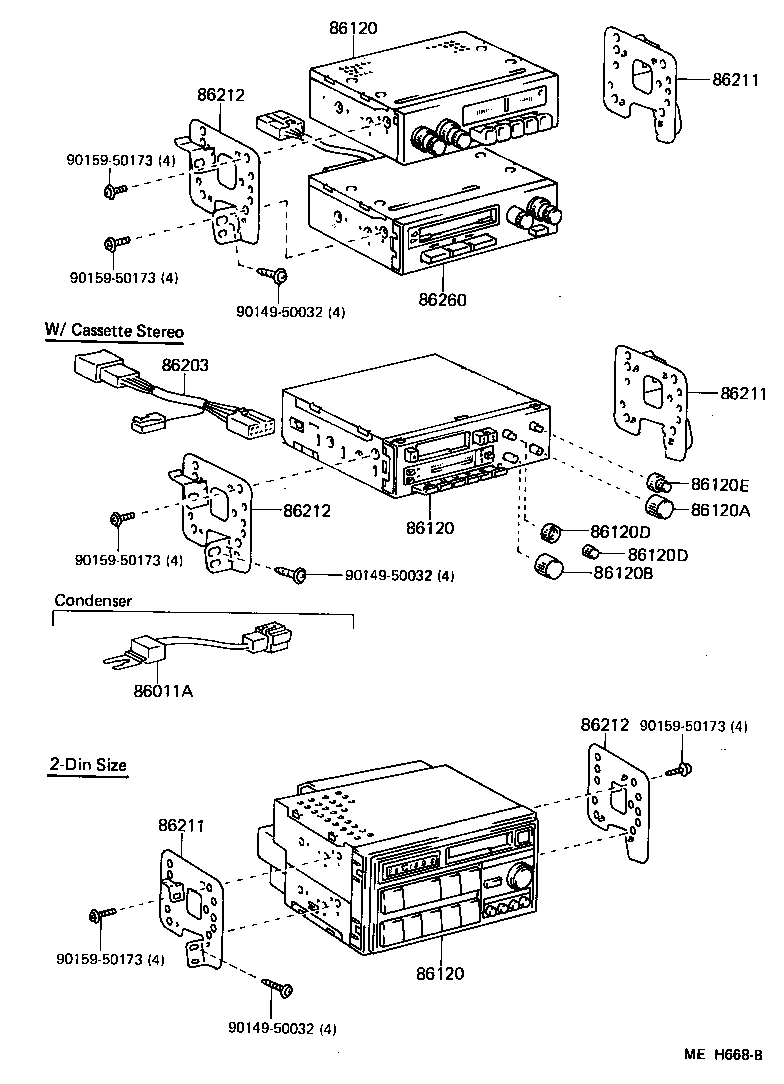 86211-17010 BRACKET, RADIO, NO.1 product image