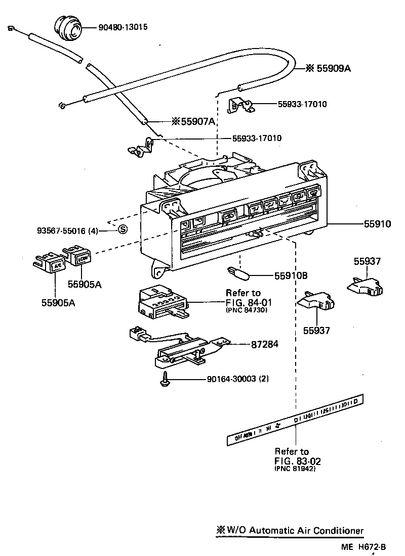 55907-17010 CABLE SUB-ASSY, WATER VALVE CONTROL product image