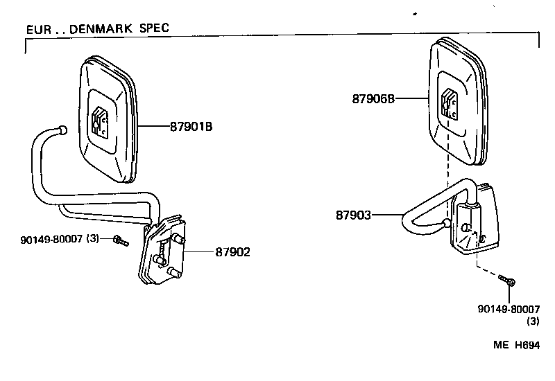 87810-95418 MIRROR ASSY, INNER REAR VIEW product image