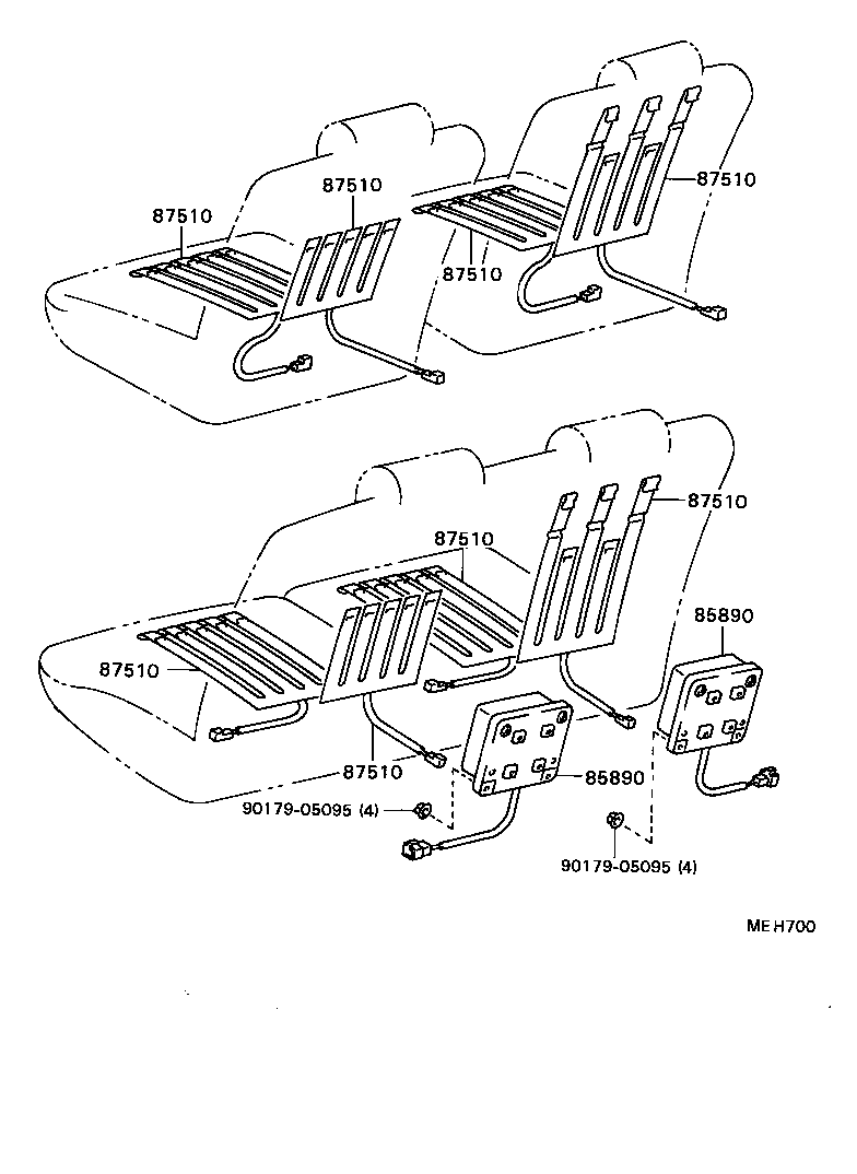 87510-40060 HEATER ASSY, SEAT product image