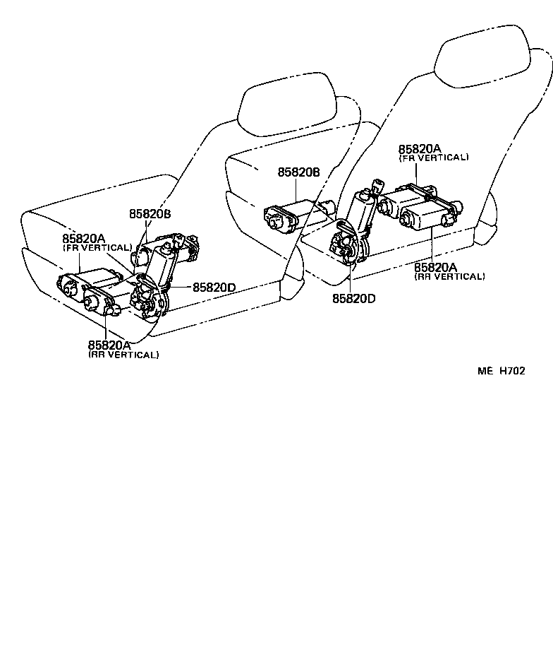 85801-22010 MOTOR ASSY, POWER SEAT (FOR FRONT RECLINING) product image