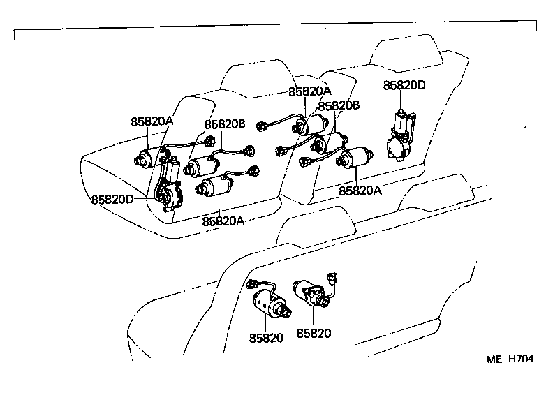 85820-30120 MOTOR ASSY, POWER SEAT (FOR REAR) product image