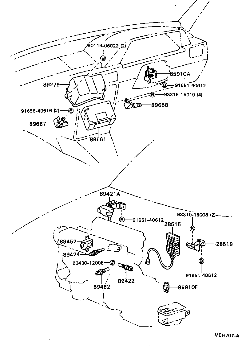 89661-16010 COMPUTER, ENGINE CONTROL product image