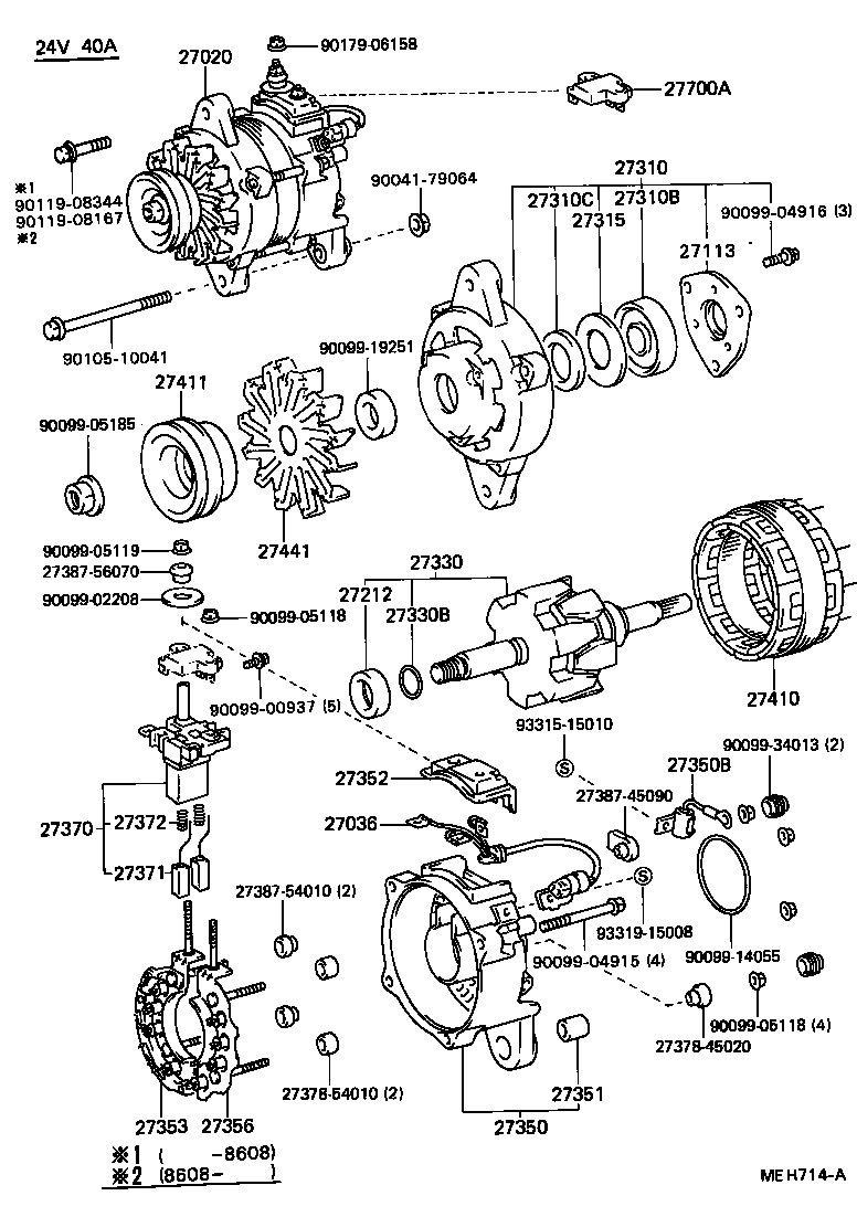 27020-56430 ALTERNATOR ASSY product image