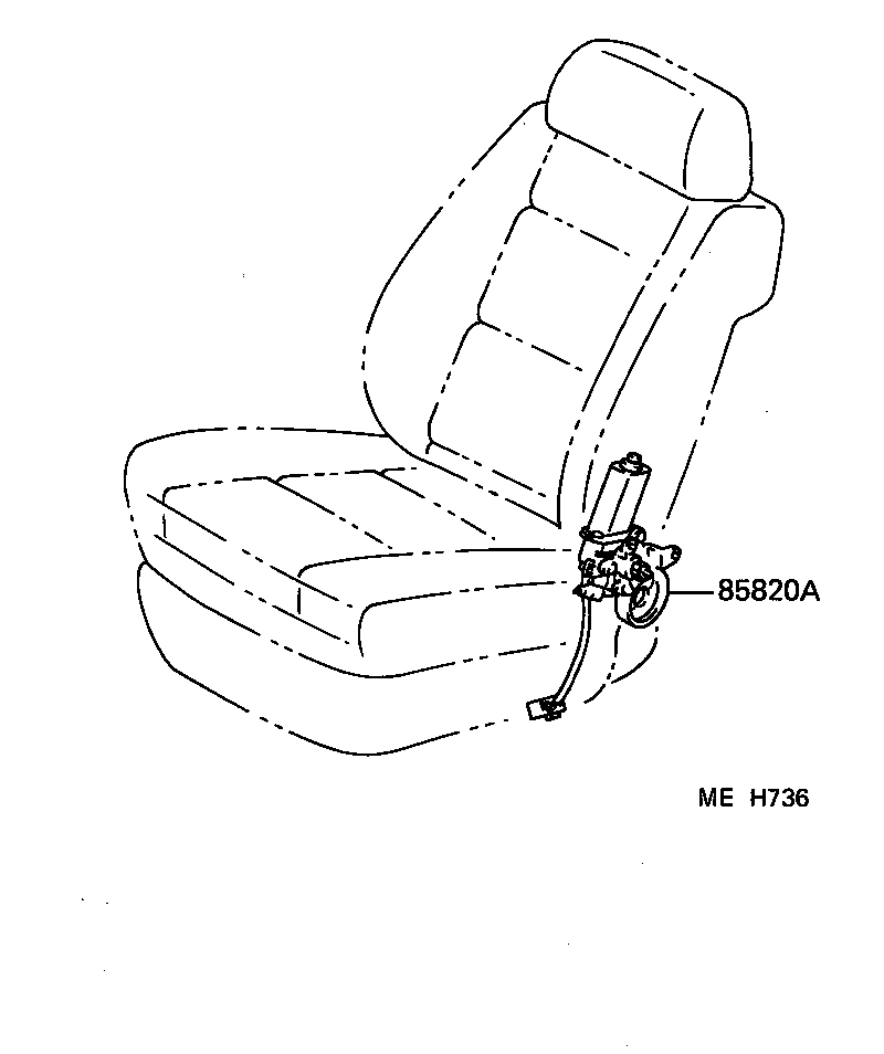 85820-95J00 MOTOR ASSY, POWER SEAT (FOR FRONT UP, DOWN) product image