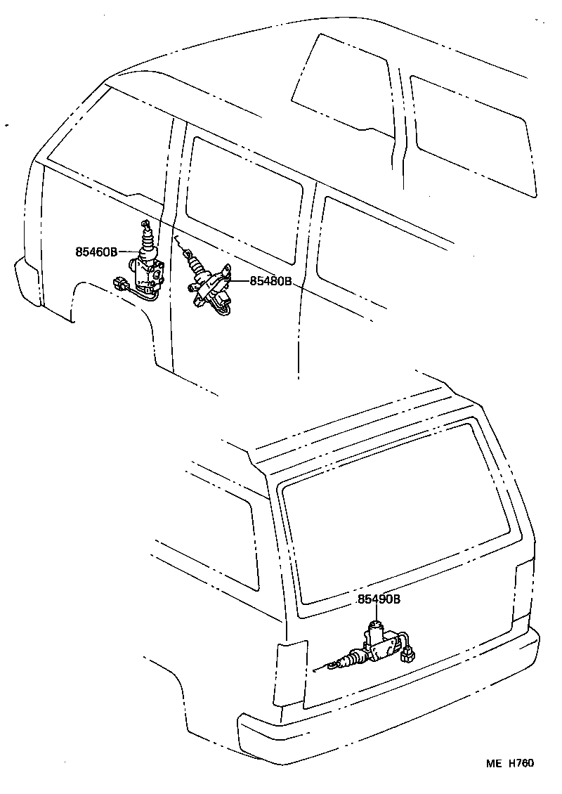 85480-95J00 MOTOR ASSY, DOOR CONTROL, REAR LH product image