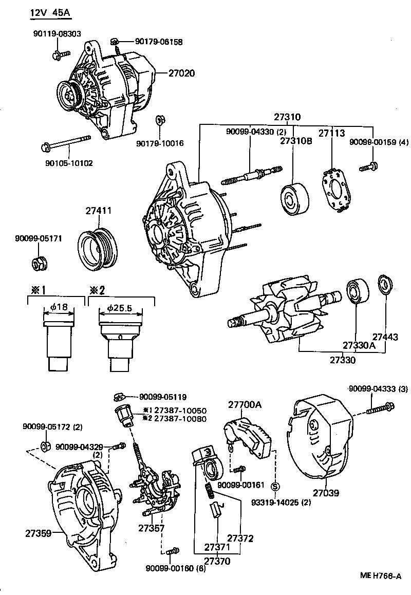 27060-16010 ALTERNATOR ASSY product image