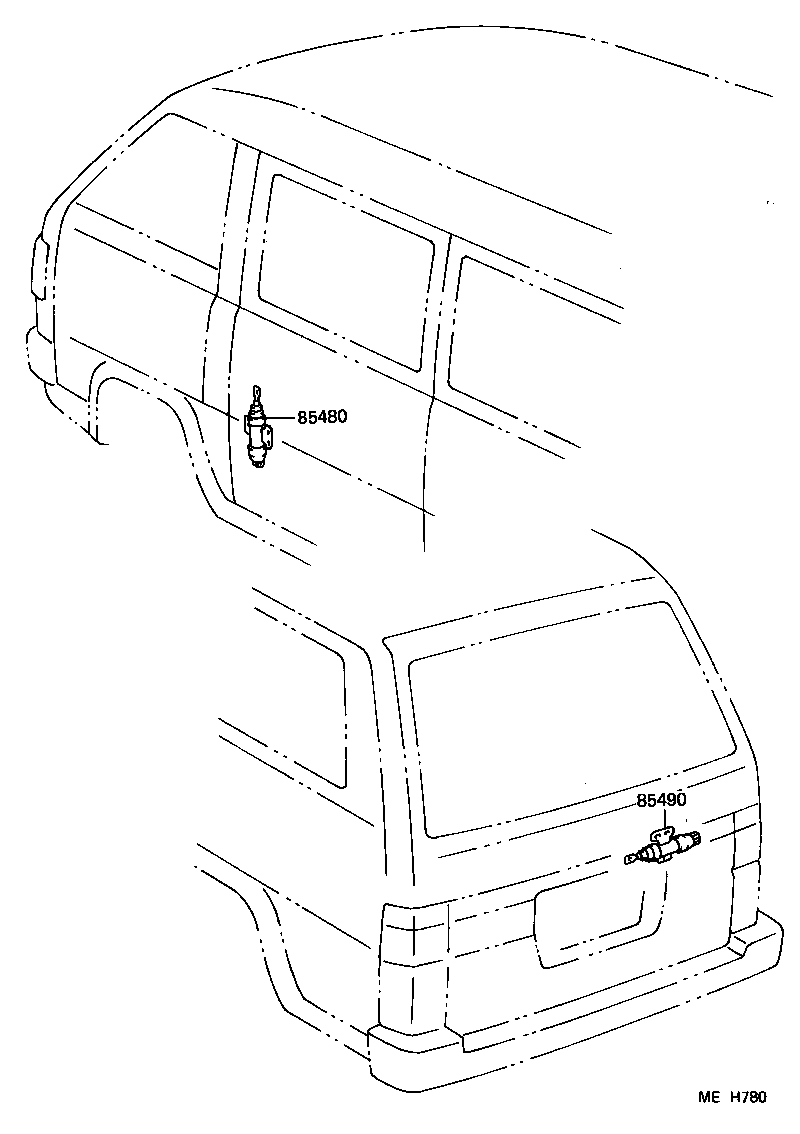 85480-95702 SOLENOID ASSY, DOOR CONTROL, REAR LH product image