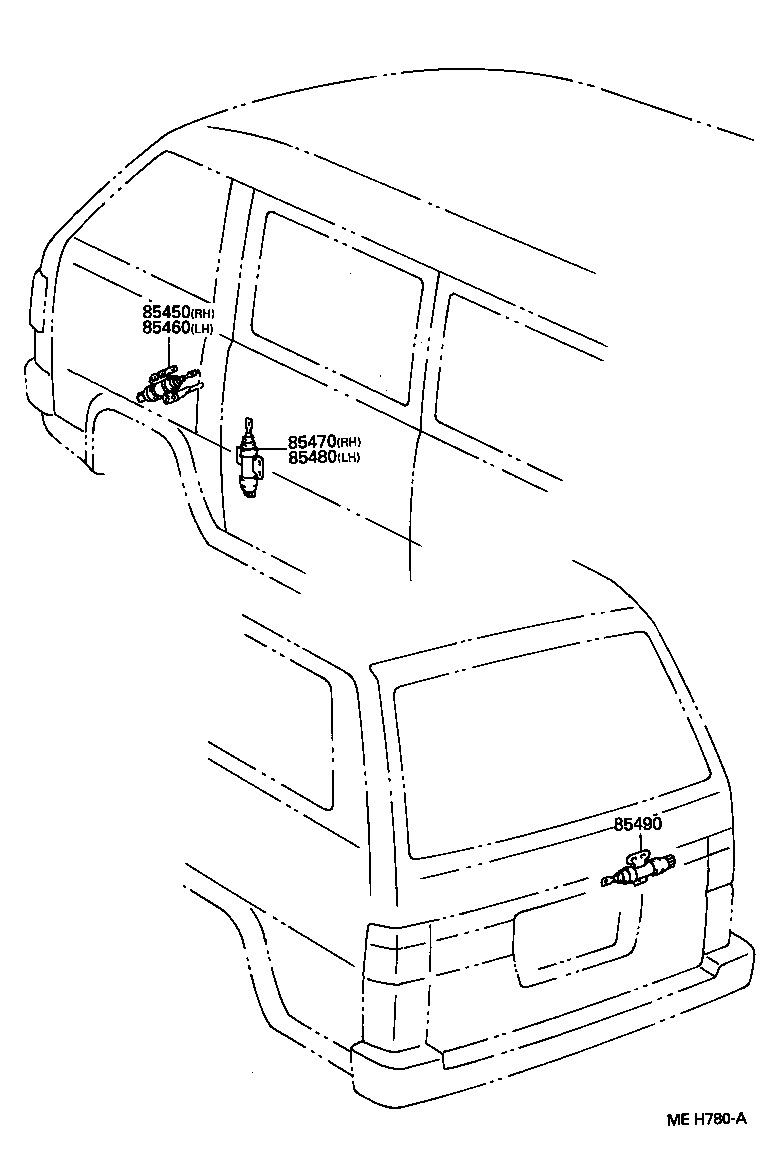 85460-95701 SOLENOID ASSY, DOOR CONTROL, FRONT LH product image