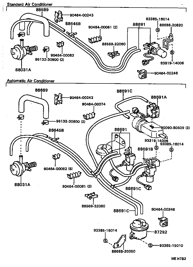 88689-32040 HOSE, VACUUM (FOR IDLE UP DEVICE), NO.1 product image