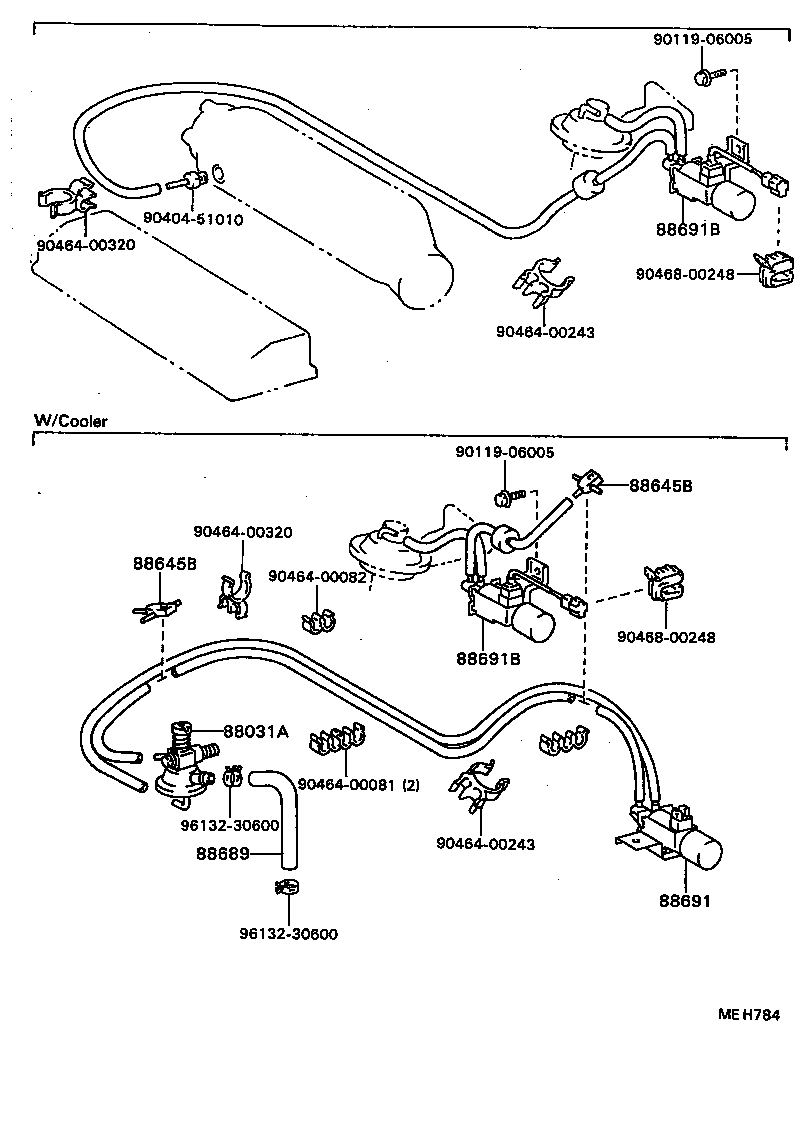 88689-32040 HOSE, VACUUM (FOR IDLE UP DEVICE), NO.1 product image