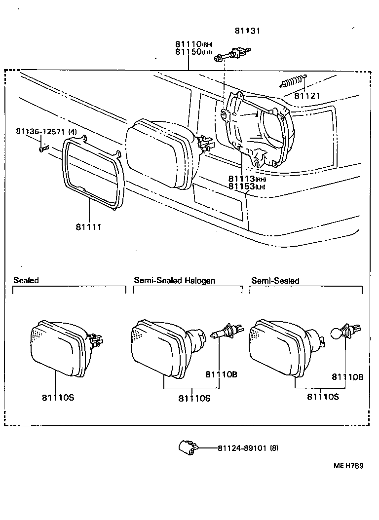 81110-80366 HEADLAMP ASSY, RH product image