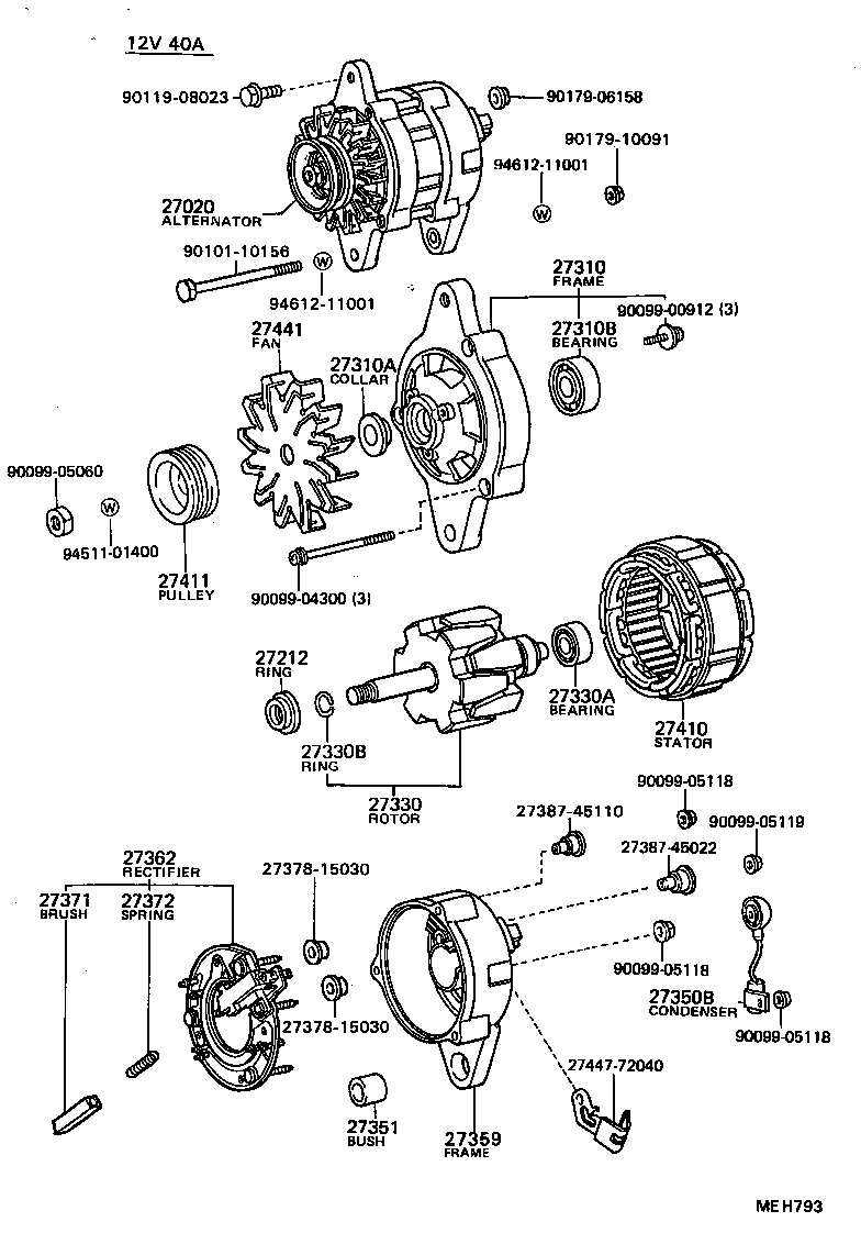 27411-23022 PULLEY, ALTERNATOR product image