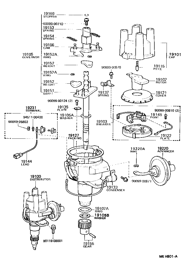 19100-44121 DISTRIBUTOR ASSY product image